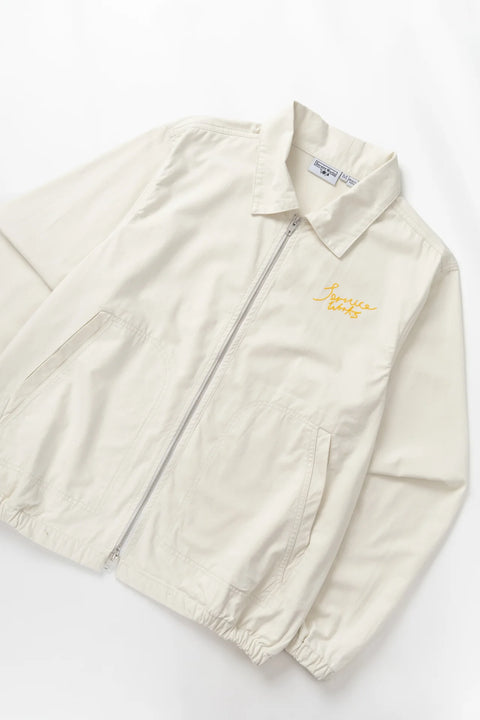 Service Works SW197 Twill Work Jacket In Off-White