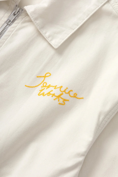 Service Works SW197 Twill Work Jacket In Off-White