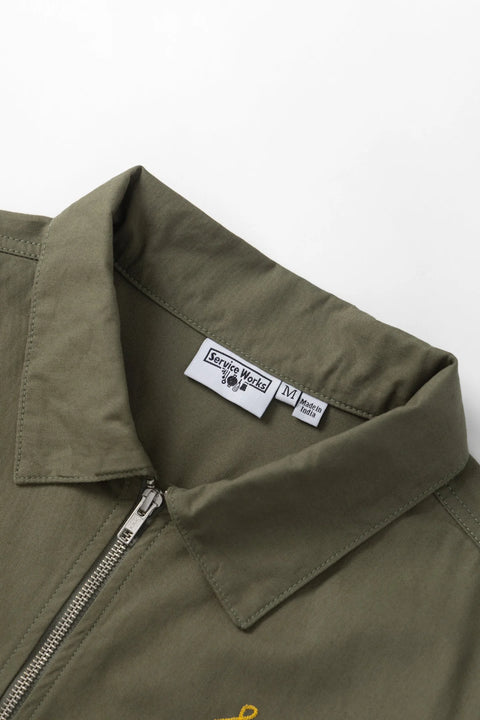 Service Works SW197 Twill Work Jacket In Olive