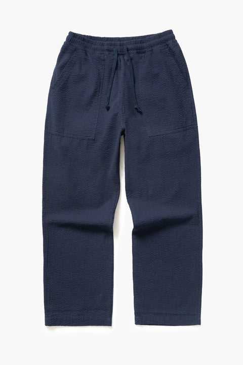 Service Works SW207 Seersucker Chef Pants In dark Navy