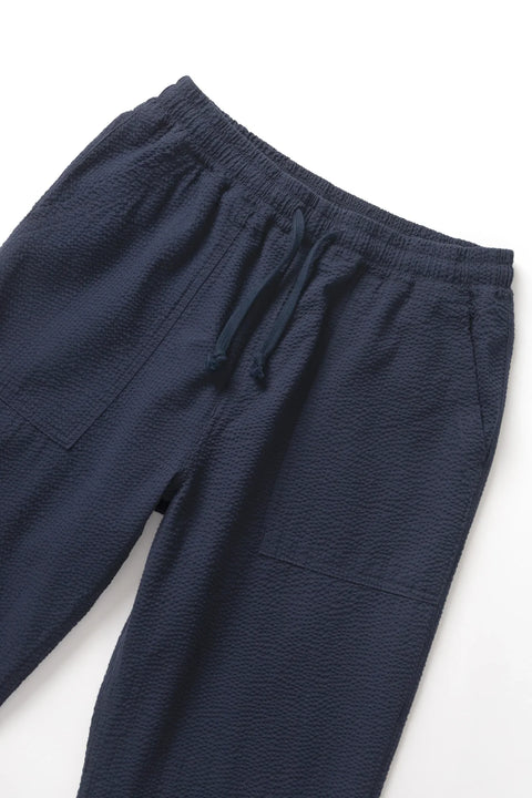 Service Works SW207 Seersucker Chef Pants In dark Navy