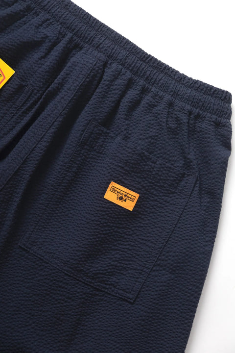 Service Works SW207 Seersucker Chef Pants In dark Navy