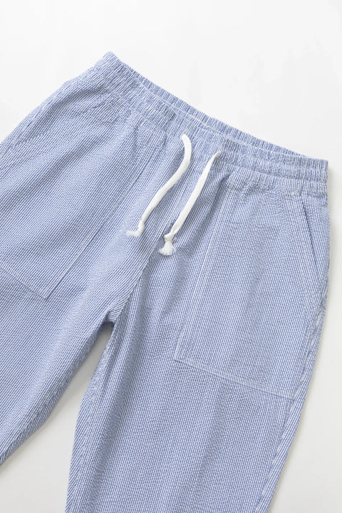 Service Works SW207 Seersucker Chef Pants In Navy Stripe