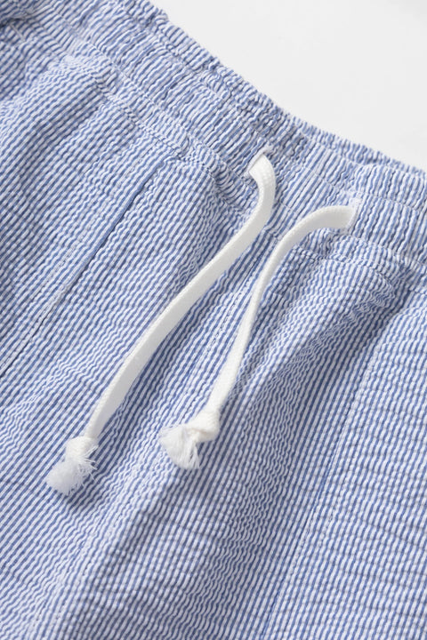 Service Works SW207 Seersucker Chef Pants In Navy Stripe