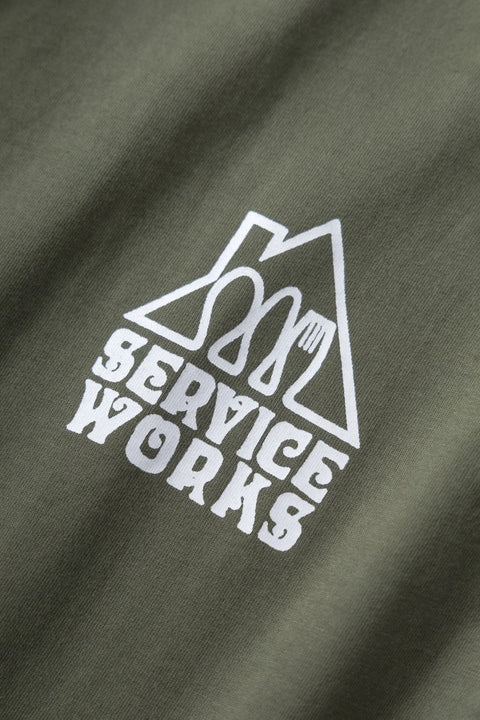 Service Works SW228 Home Comforts Tee In Olive