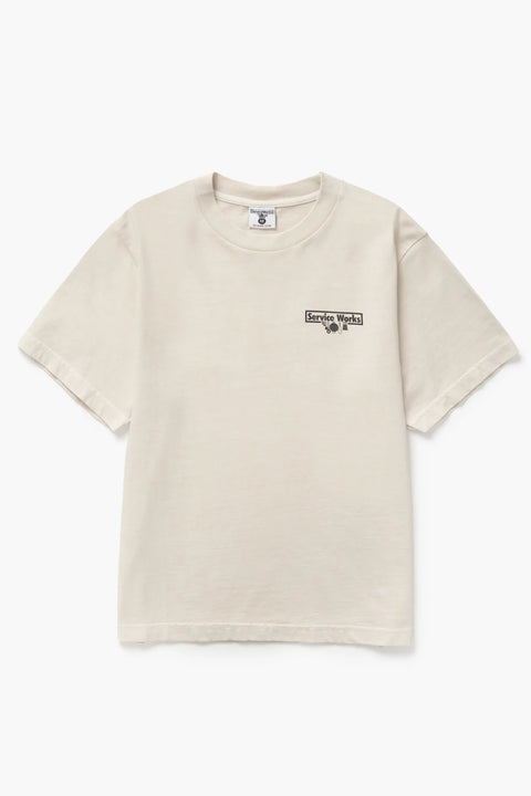 Service Works SW232 Pigment Dyed Trademark Tee In Natural