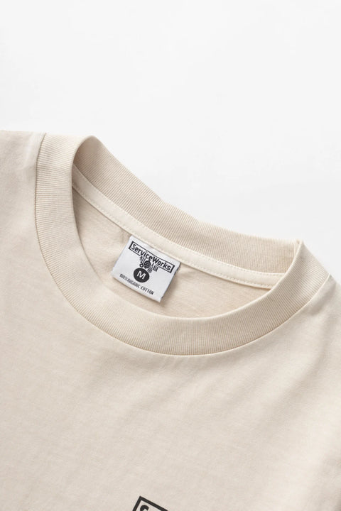 Service Works SW232 Pigment Dyed Trademark Tee In Natural