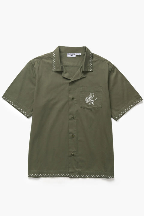 Service Works SW251 Border Shirt In Olive