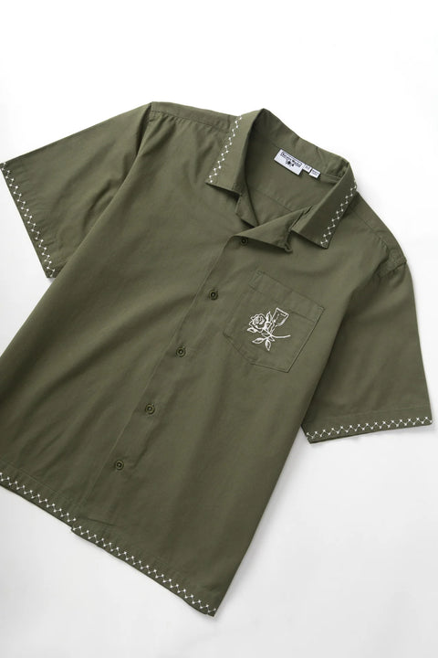 Service Works SW251 Border Shirt In Olive