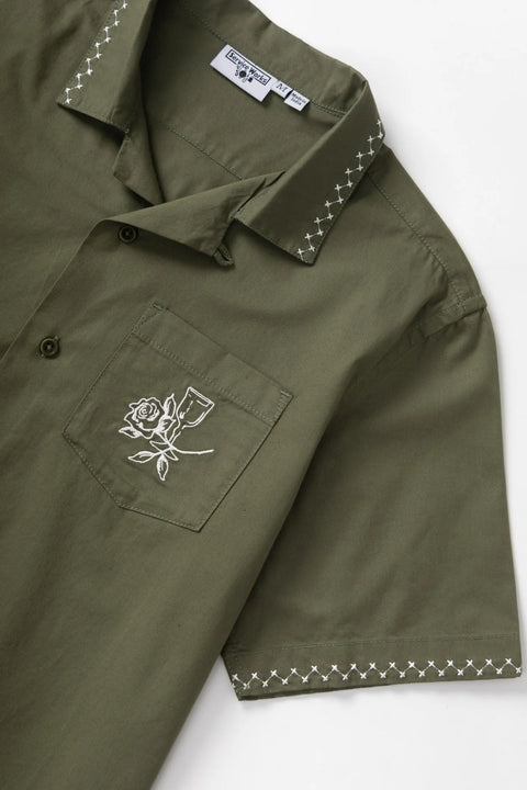 Service Works SW251 Border Shirt In Olive