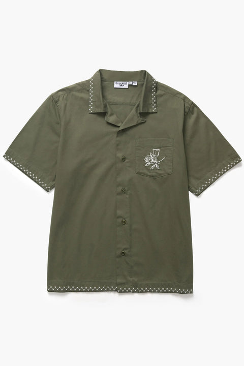 Service Works SW251 Border Shirt In Olive