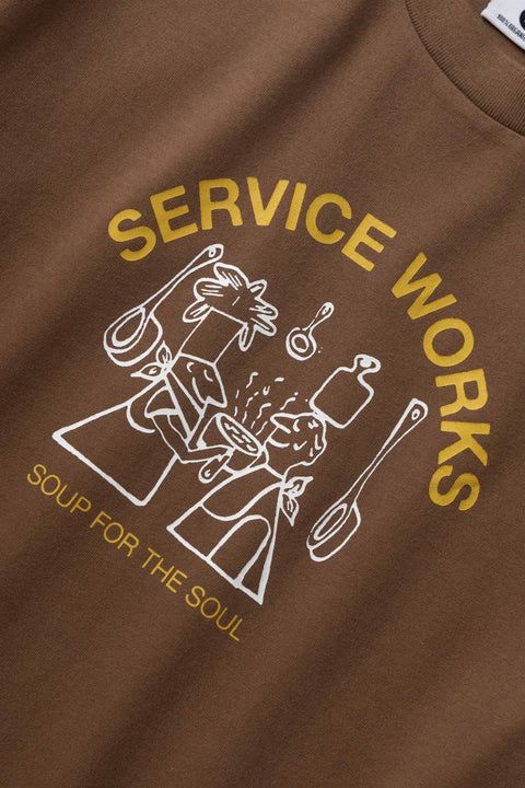 Service Works SW272 Soup For The Soul Tee In Bark