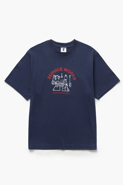 Service Works SW272 Soup For The Soul Tee In Navy