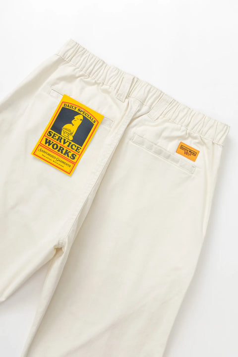 Service Works SW295 Twill Waiter Pants In Off-White