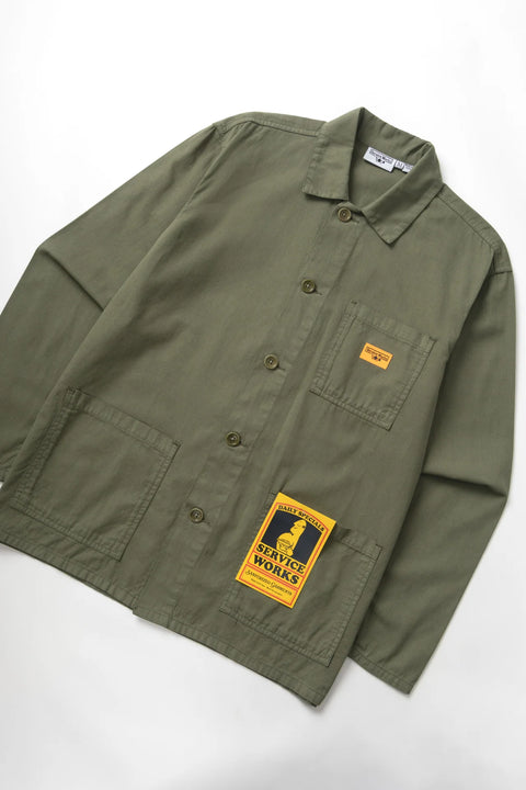 Service Works SW299 Twill Chore Shirt In Olive