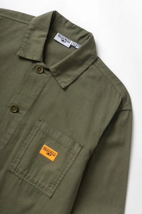 Service Works SW299 Twill Chore Shirt In Olive