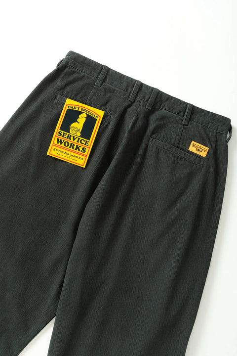 Service Works SW337 Fine Cord Part Timer Pants In Jewel