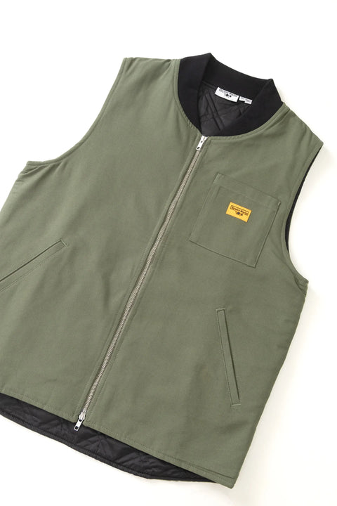 Service Works SW345 Canvas Work Vest In Olive