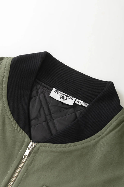 Service Works SW345 Canvas Work Vest In Olive
