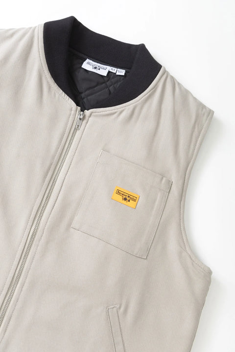 Service Works SW345 Canvas Work Vest In Stone