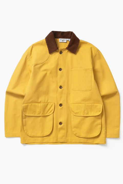 Service Works SW353 Waxed Barn Coat In Ochre