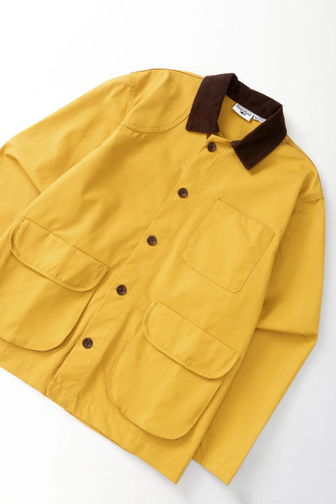 Service Works SW353 Waxed Barn Coat In Ochre