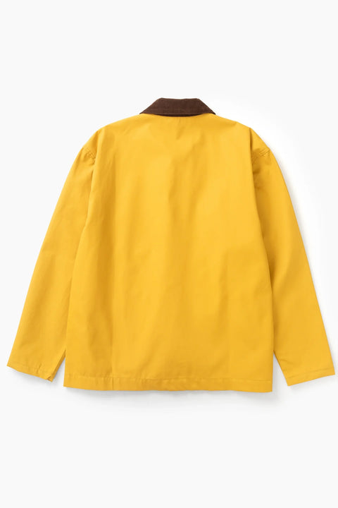 Service Works SW353 Waxed Barn Coat In Ochre