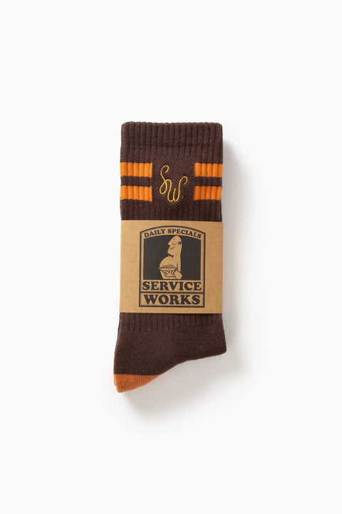 Service Works SW383 Monogram Socks In Brown