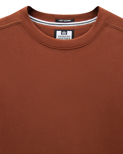 Weekend Offender Thunder Crew With Parachute Binding In Brick