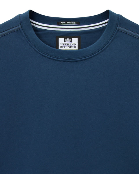 Weekend Offender Thunder Crew With Parachute Binding In Lagoon