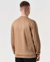 Weekend Offender Vega Sweatshirt With Piping Detail in Cognac