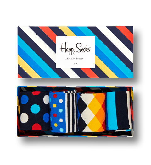 Happy Socks SXSTR09-0100 4 Pack Striped Set