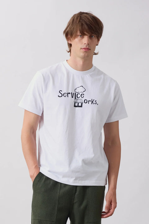 Service Works SW371 Kiosk Tee In White