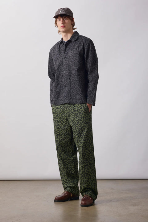 Service Works SW344 Patterned Easy Chef Shirt In Black Leopard