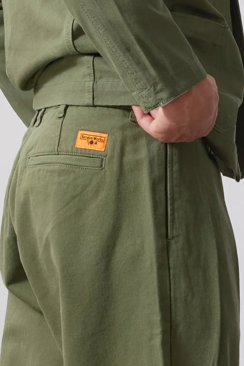 Service Works SW336 Twill Part-Timer Pants In Olive