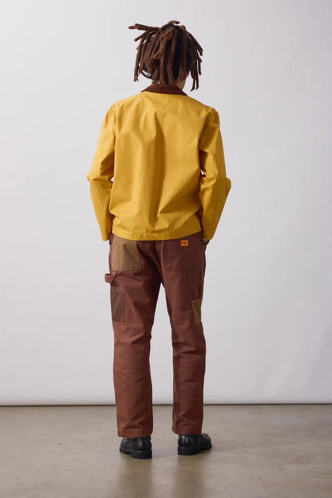 Service Works SW353 Waxed Barn Coat In Ochre