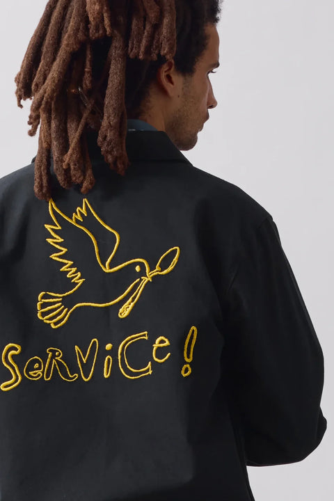Service Works SW349 Dove Work Jacket In Black