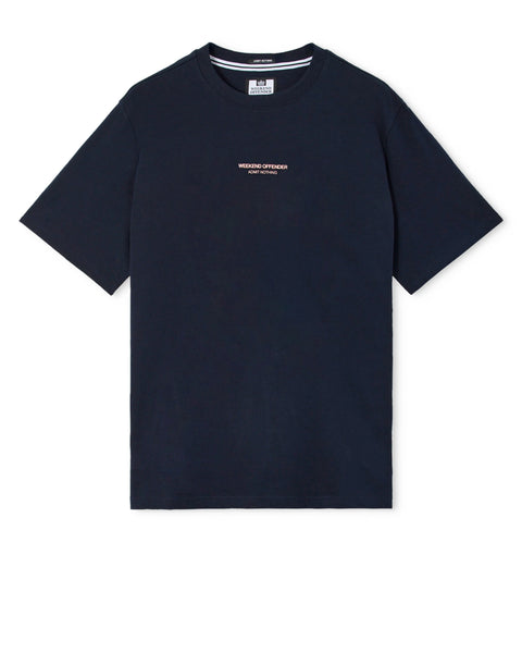 Weekend Offender Millergrove T Shirt In Navy/Coral