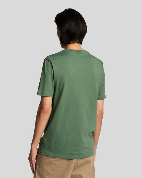 Lyle & Scott TS2007V Embroidered T-Shirt In Duck Green/ Cove