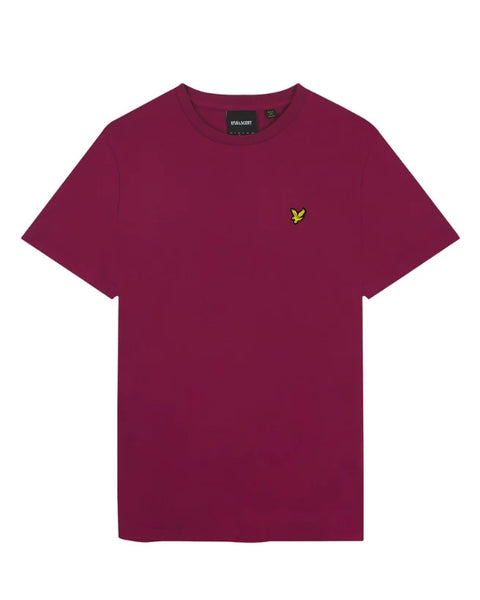 Lyle & Scott TS400VOG Plain T Shirt In Rich Burgundy
