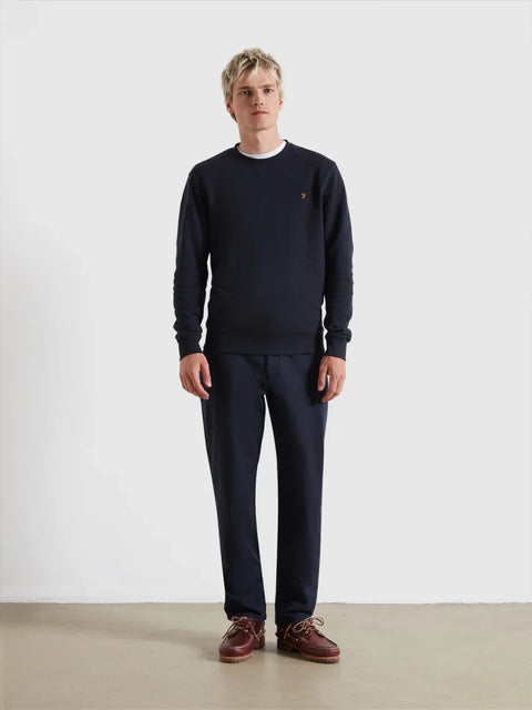 Farah F4KFD076 Tim Crew Neck In True Navy