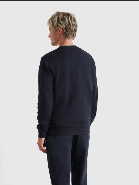 Farah F4KFD076 Tim Crew Neck In True Navy