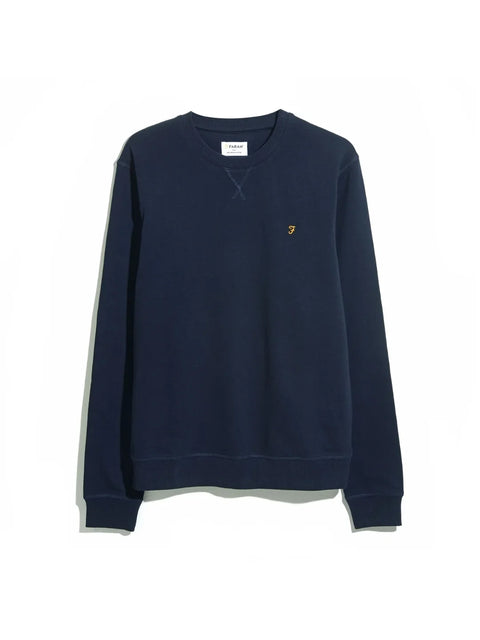 Farah F4KFD076 Tim Crew Neck In True Navy
