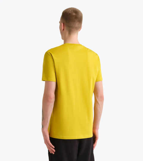 Diadora T-Shirt SS Logo In Yellow Ball