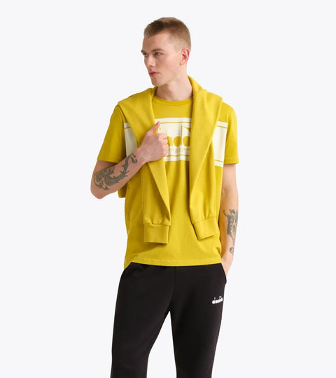 Diadora T-Shirt SS Logo In Yellow Ball