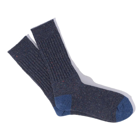 Anonymous Tweed Nep Crew Sock In Navy
