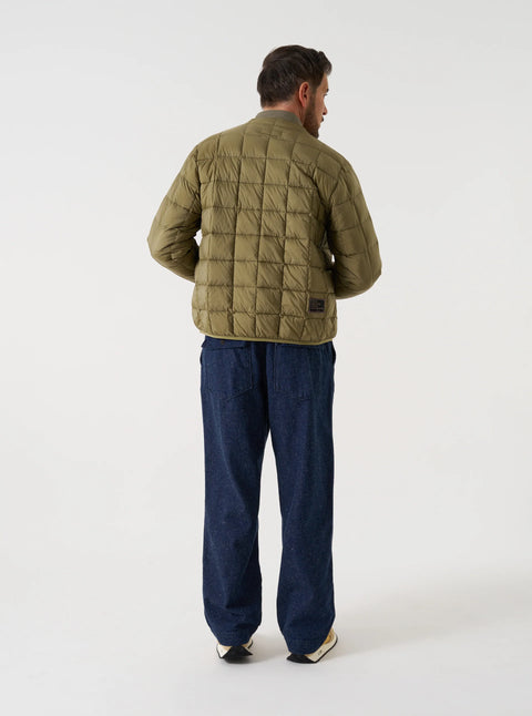 Universal Works UW-TA-101CD Nylon Soft Shell Down Cardigan In Green