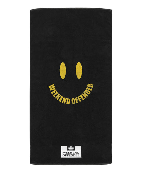 Weekend Offender Smiley Towel In Black