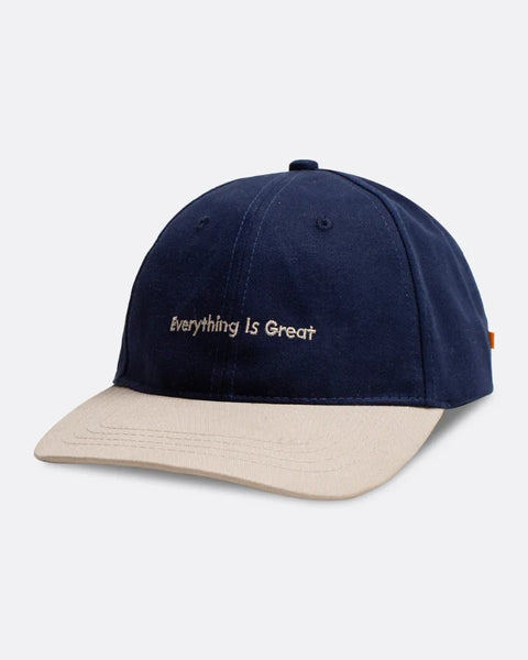 Far Afield AFHT128 Carlos Cap In Navy / Sand - Everything Is Great