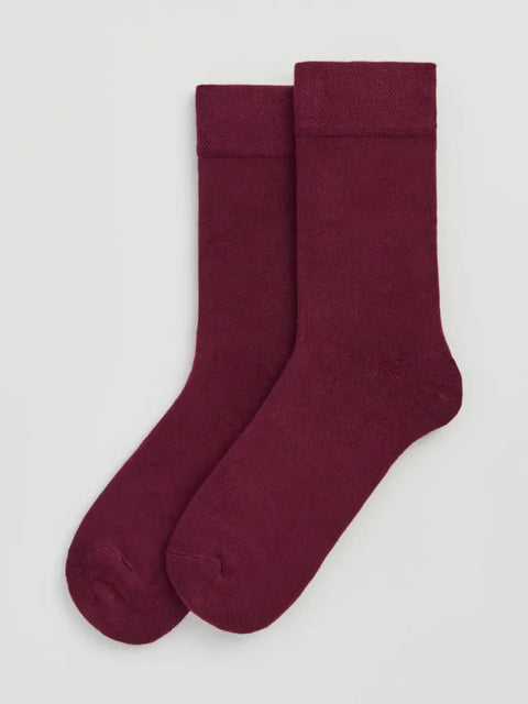 Pairs BAMBURGL25 Dark Plum Bamboo Socks